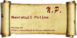 Navratyil Polina névjegykártya